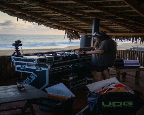 Professional working on a laptop at a desk in Mexico